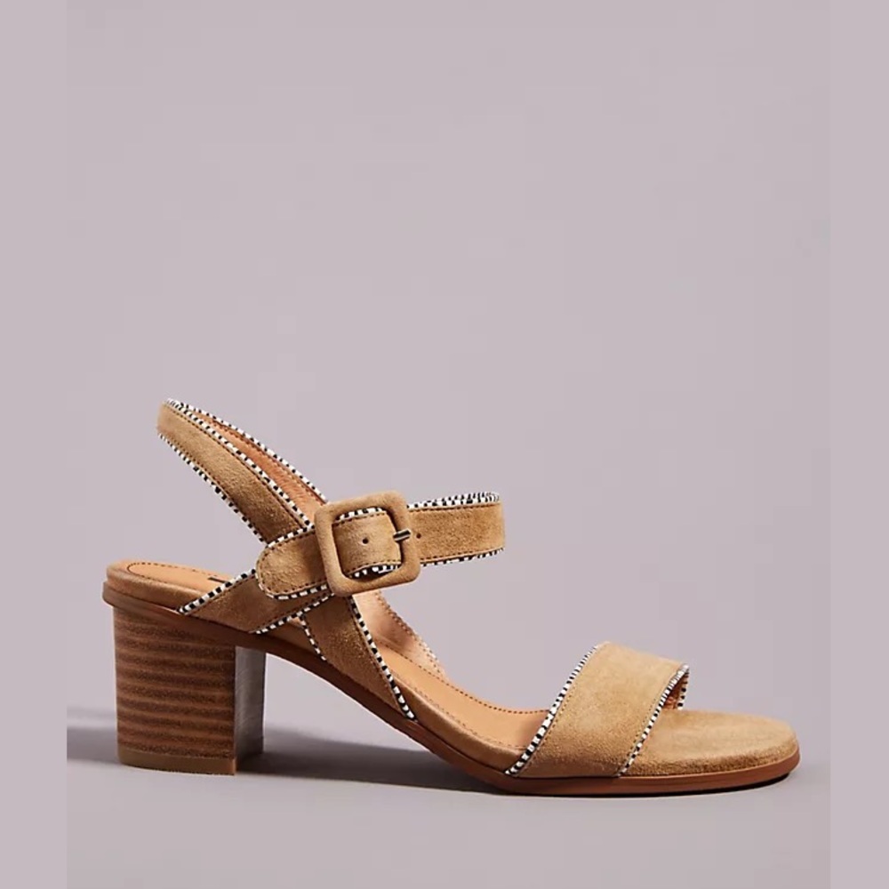 Anthropologie Matiko Beaded Suede Sandals